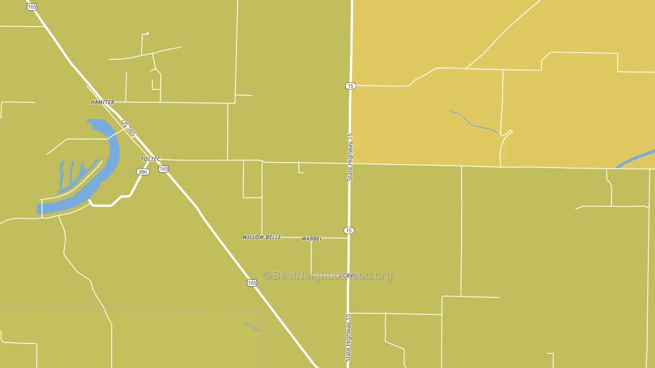 Cobbs, AR block-group voter-turnout map