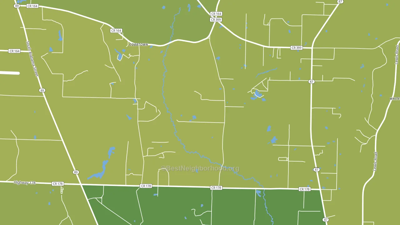 Cobbtown, FL block-group voter-turnout map