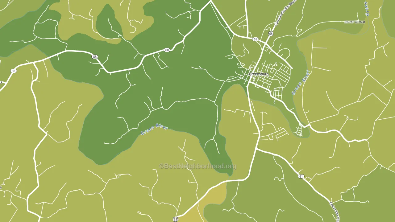 Coburg, KY block-group voter-turnout map