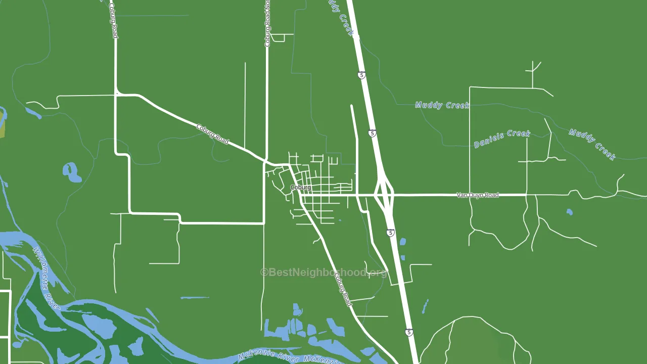 Coburg, OR block-group voter-turnout map