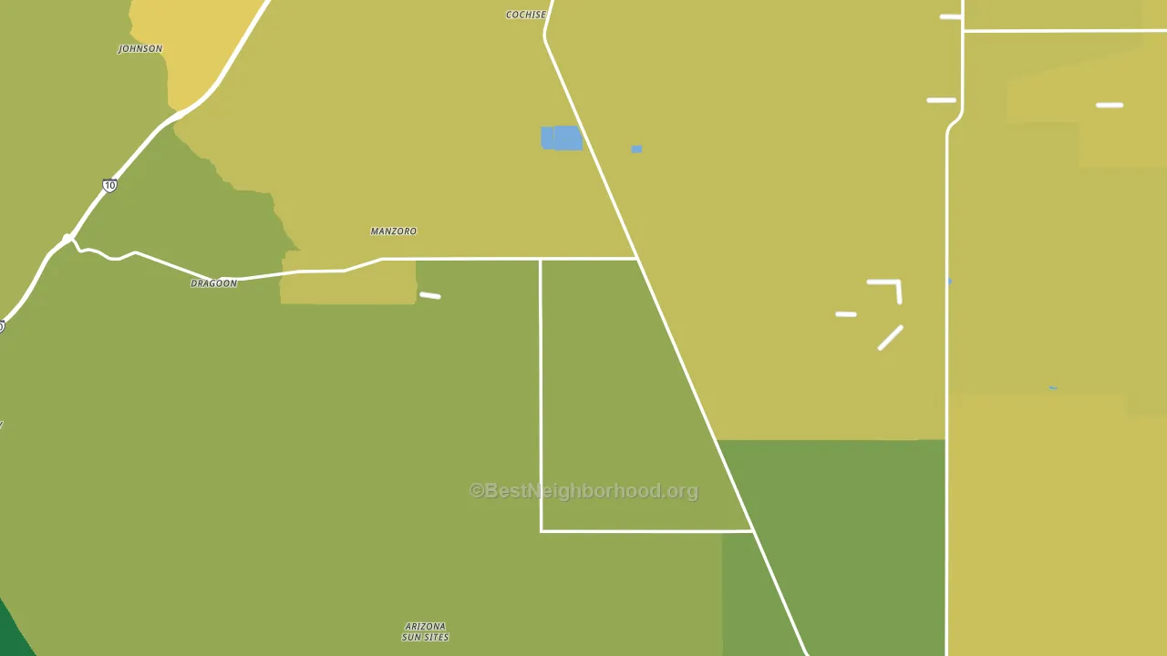 Cochise, AZ block-group voter-turnout map