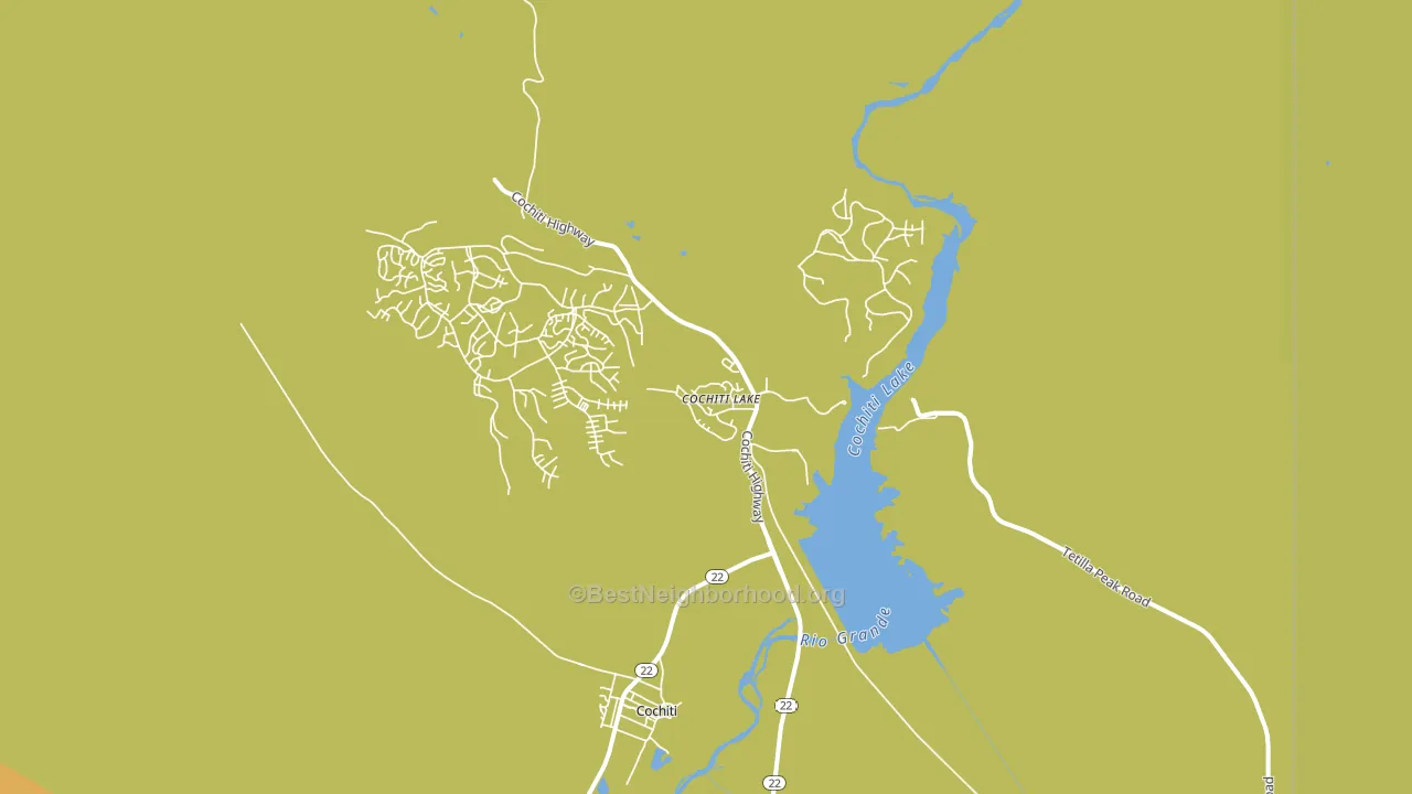 Cochiti Lake, NM block-group voter-turnout map