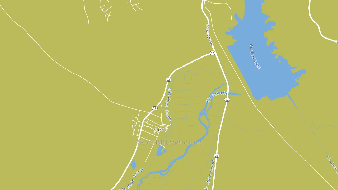 Cochiti, NM block-group voter-turnout map