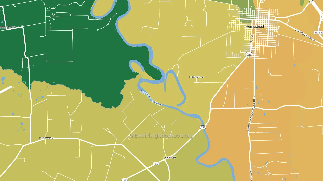 Cochran, TX block-group voter-turnout map