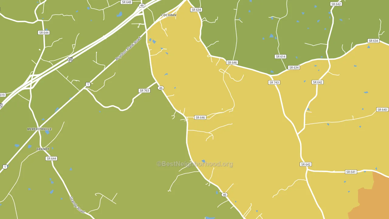 Cochran, VA block-group voter-turnout map