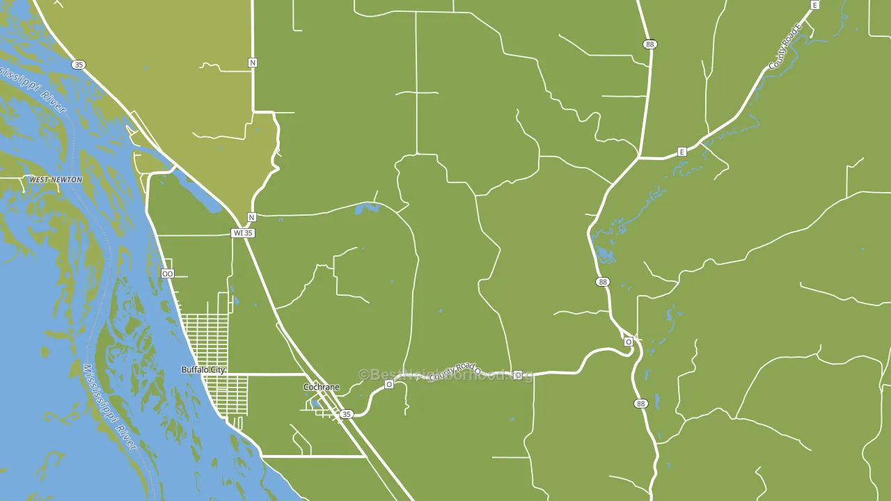 Cochrane, WI block-group voter-turnout map