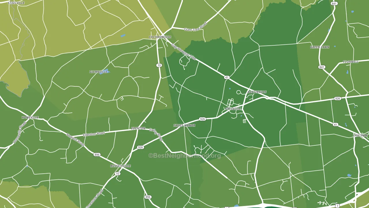 Cochranville, PA block-group voter-turnout map