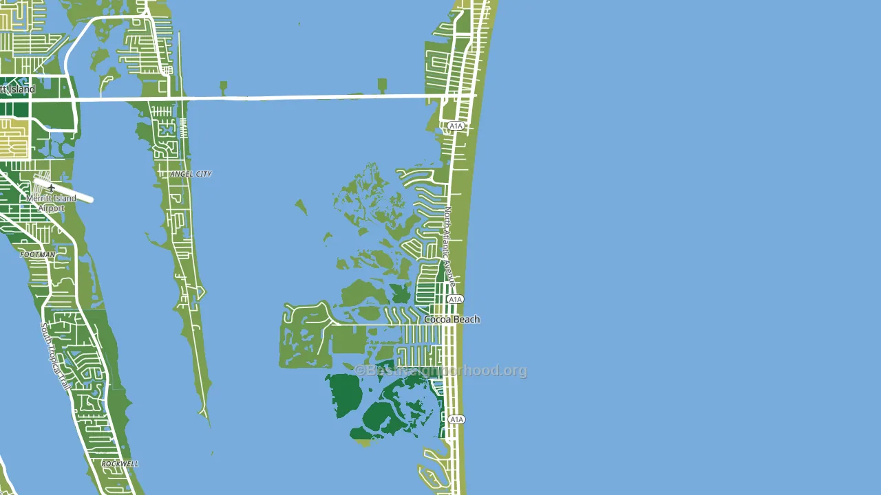 Cocoa Beach, FL block-group voter-turnout map