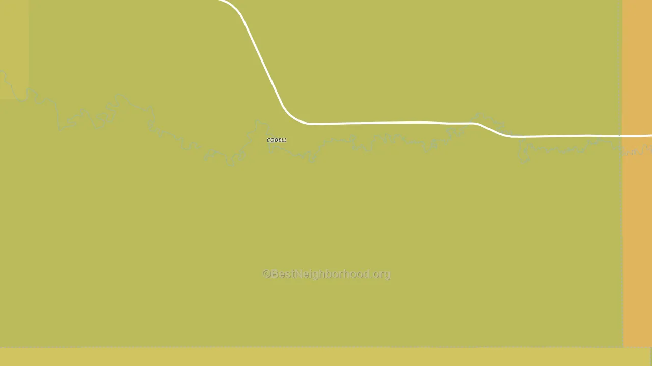 Codell, KS block-group voter-turnout map
