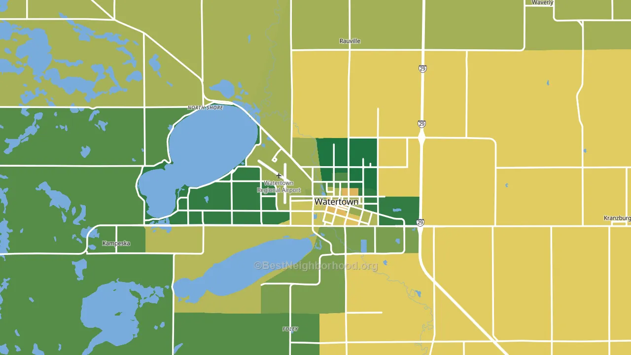 Codington County, SD block-group voter-turnout map