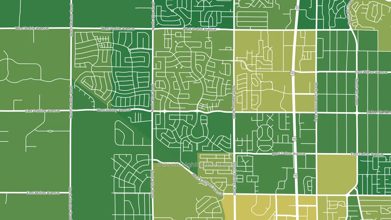 Coeur D'Alene Place, Coeur d'Alene, ID block-group voter-turnout map