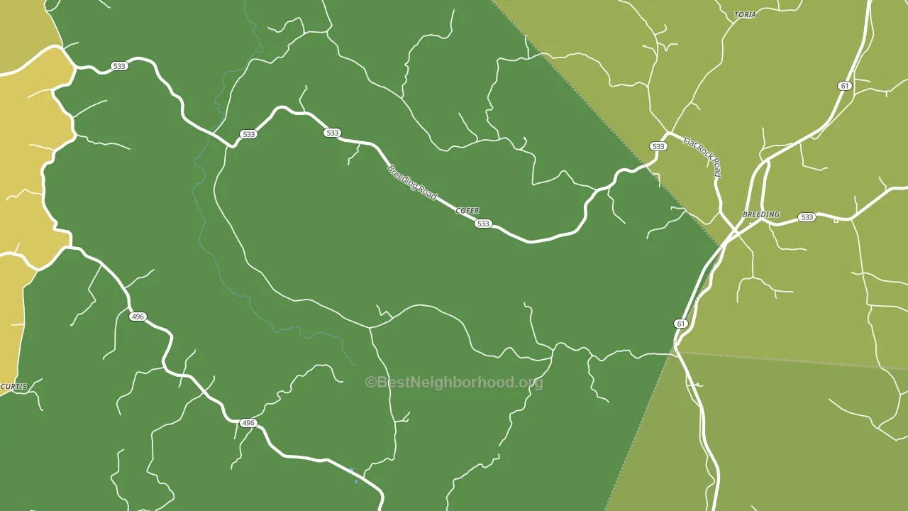 Cofer, KY block-group voter-turnout map