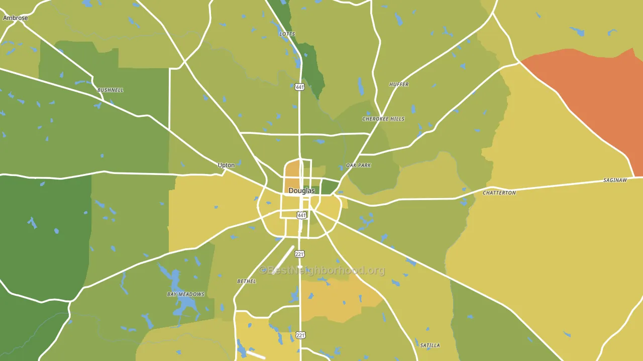 Coffee County, GA block-group voter-turnout map