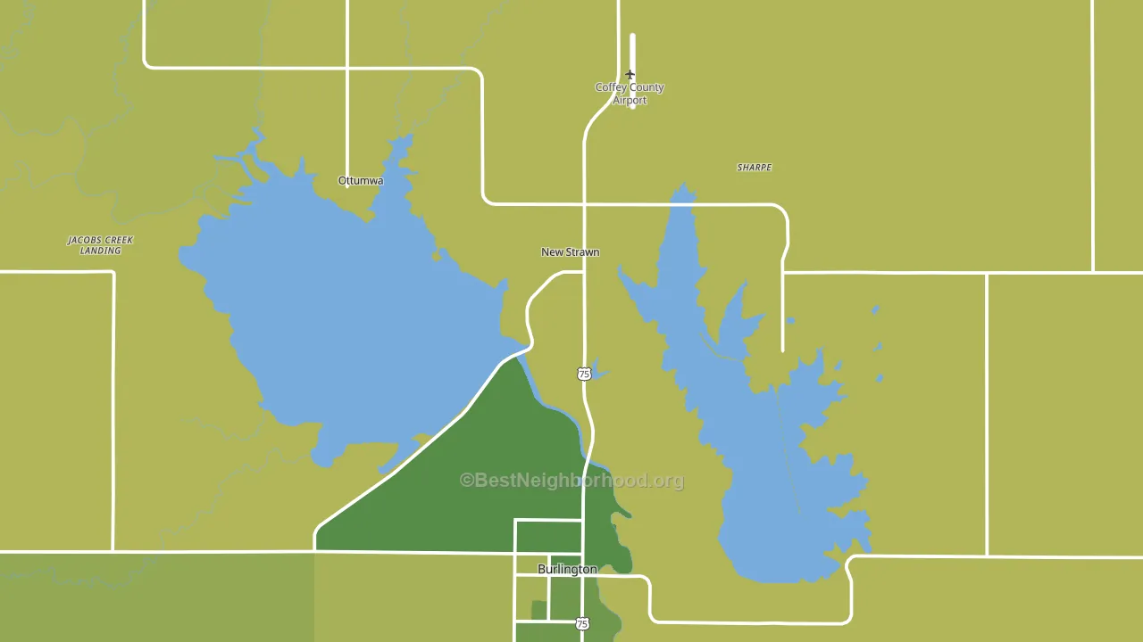 Coffey County, KS block-group voter-turnout map