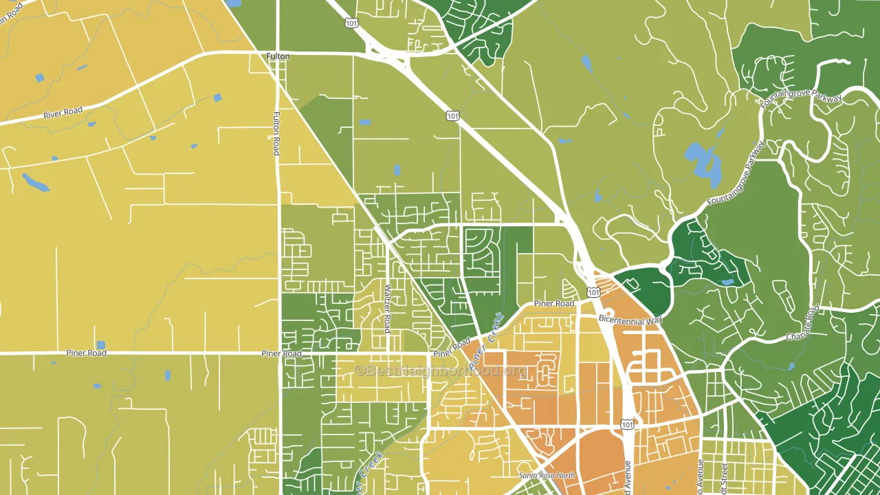 Coffey Park, Santa Rosa, CA block-group voter-turnout map