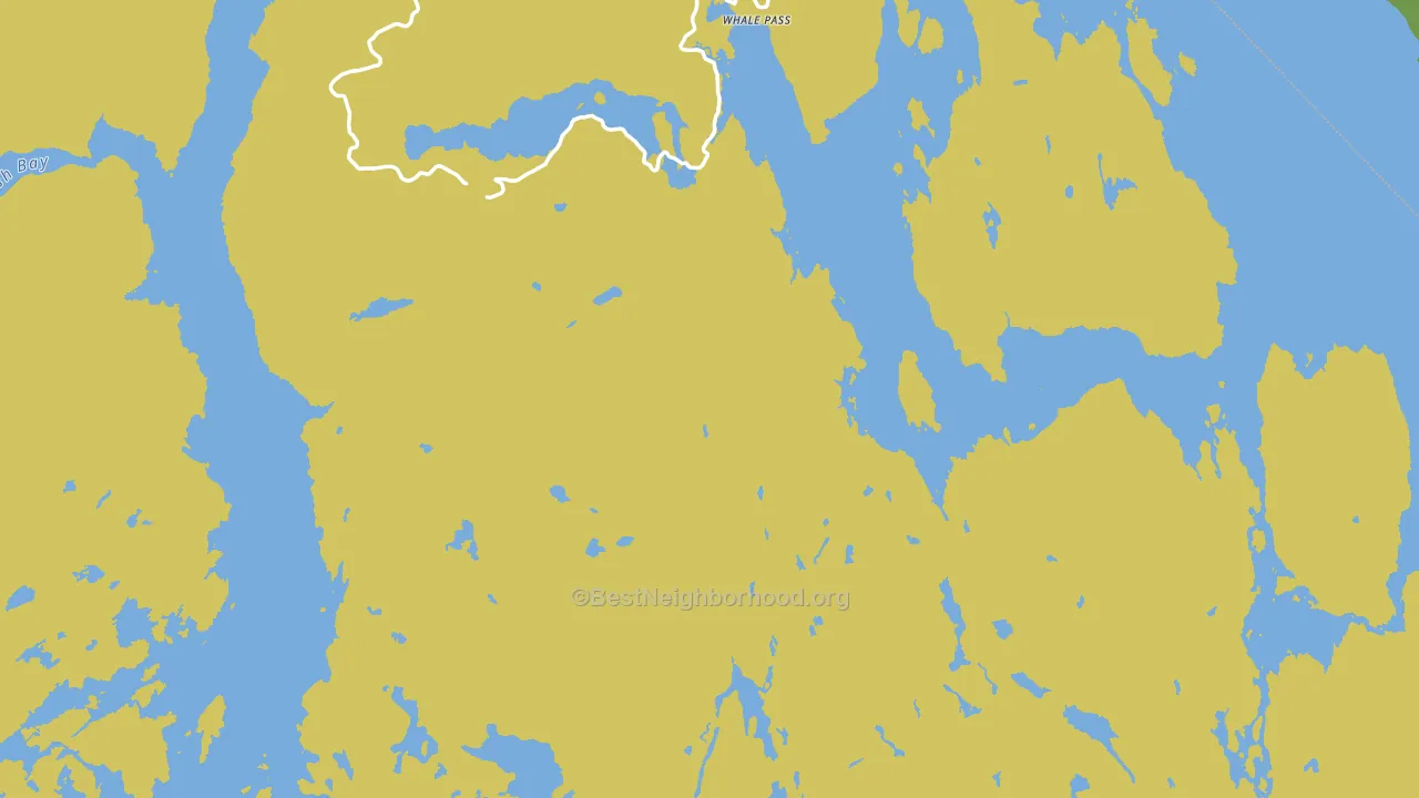 Coffman Cove, AK block-group voter-turnout map