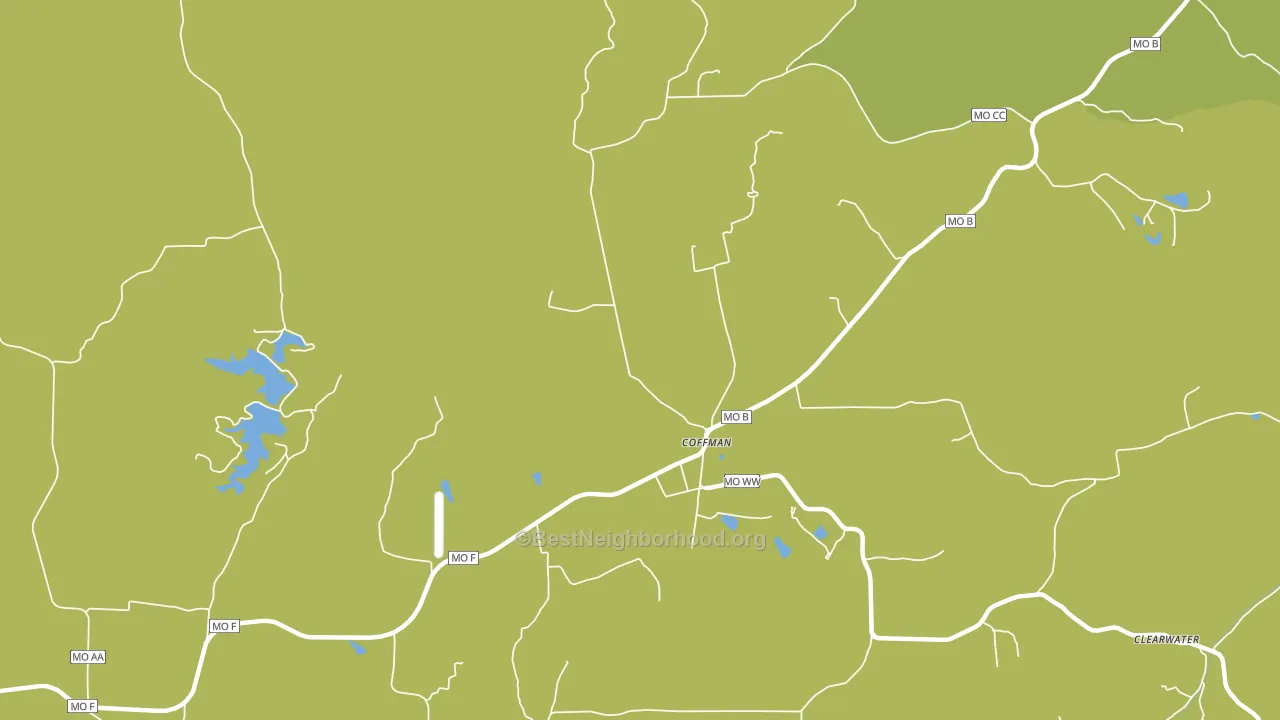 Coffman, MO block-group voter-turnout map