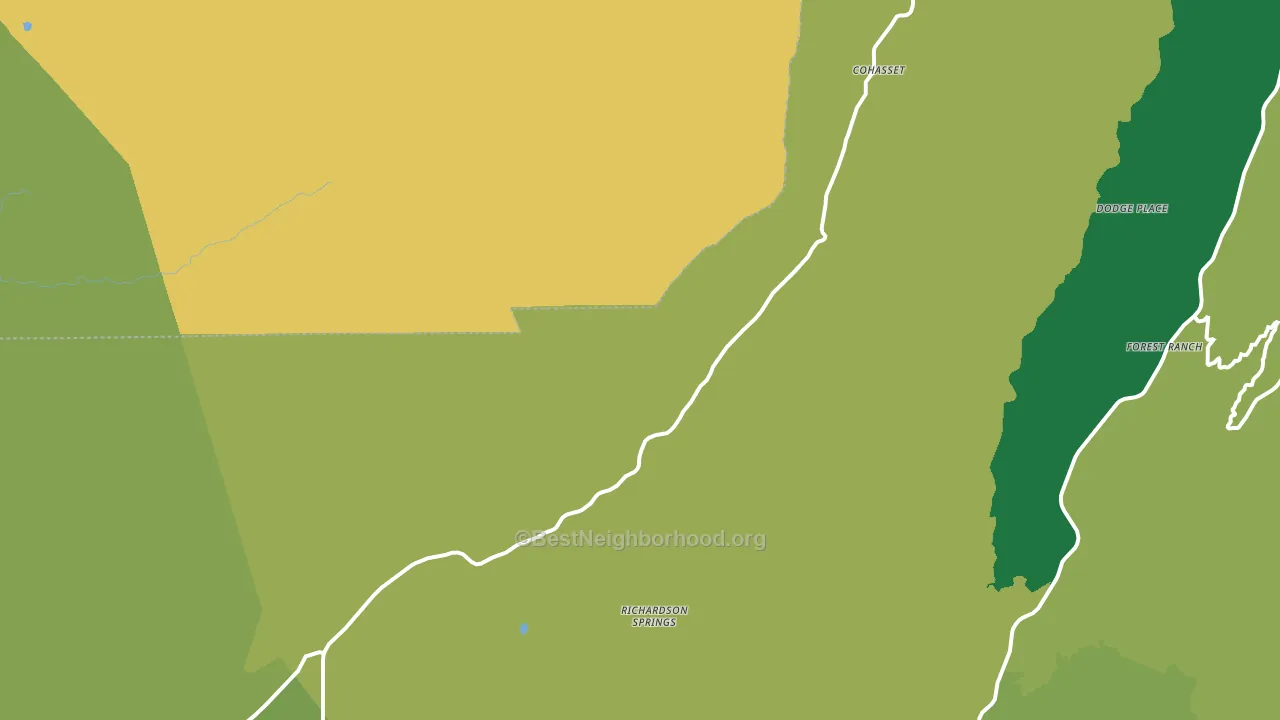 Cohasset, CA block-group voter-turnout map