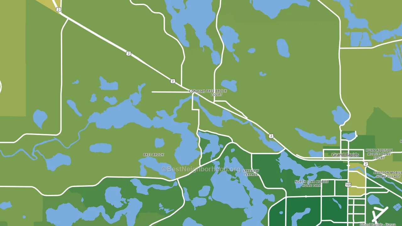 Cohasset, MN block-group voter-turnout map