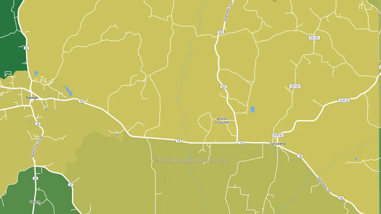 Cohay, MS block-group voter-turnout map