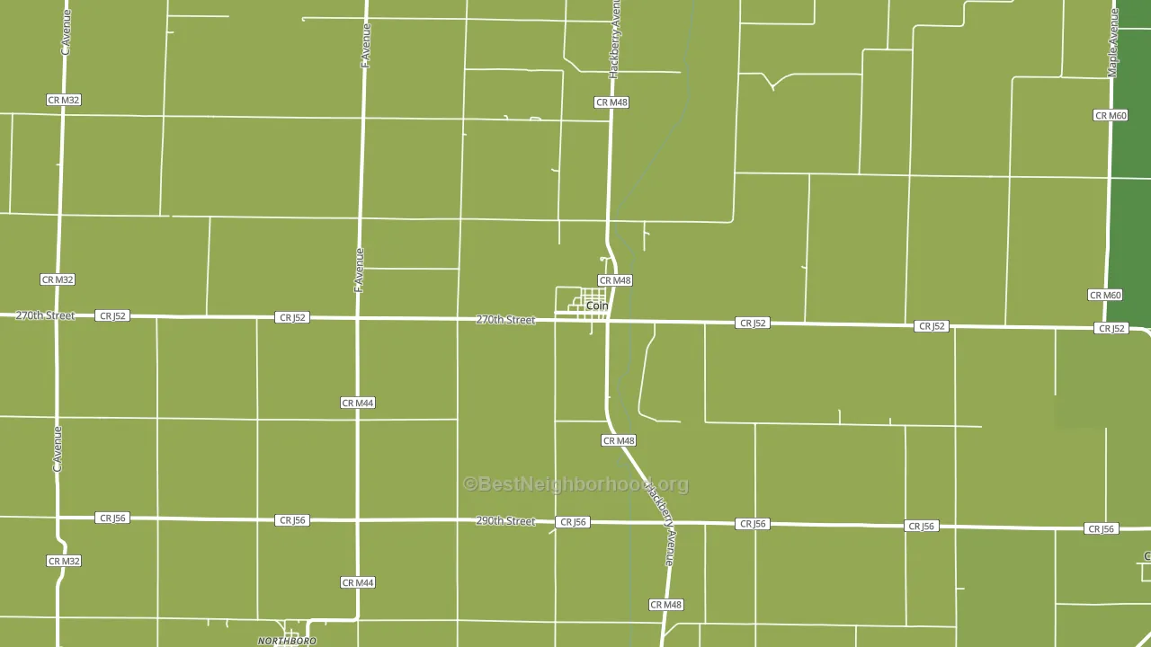 Coin, IA block-group voter-turnout map