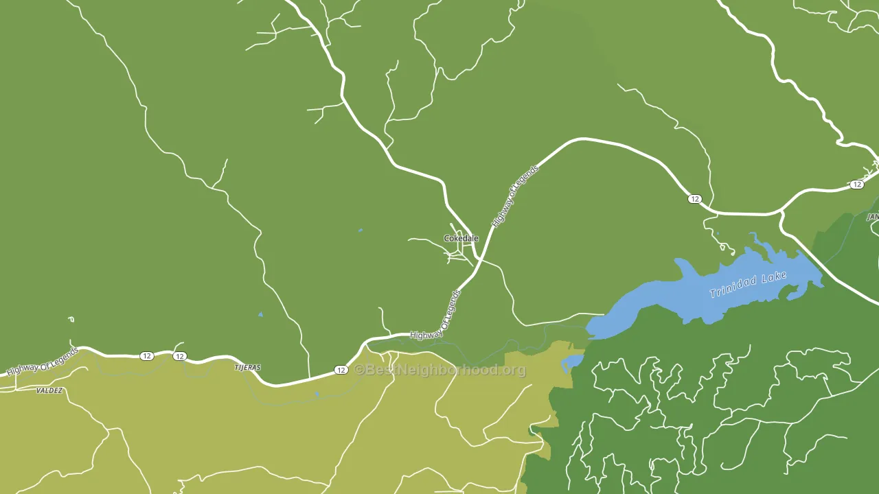 Cokedale, CO block-group voter-turnout map