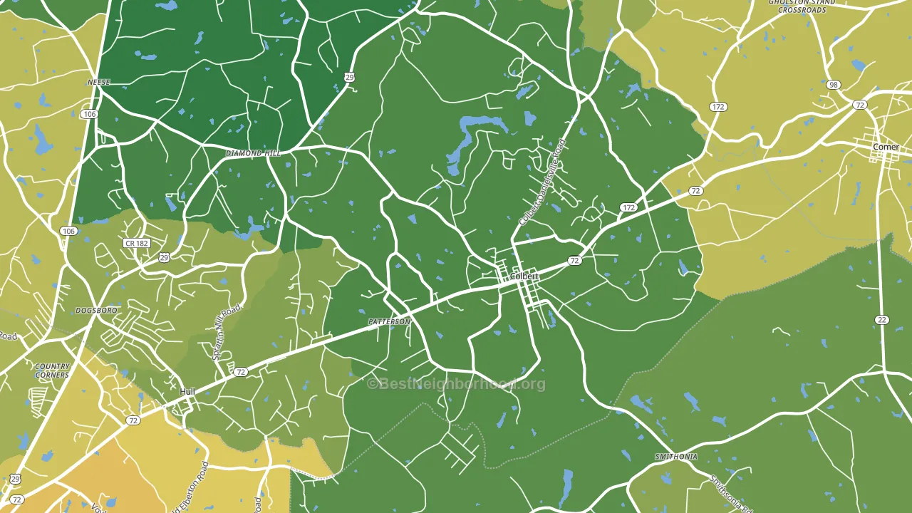 Colbert, GA block-group voter-turnout map