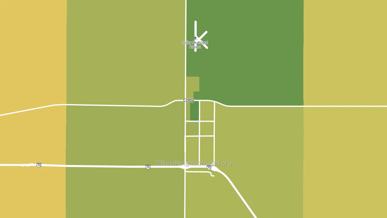 Colby, KS block-group voter-turnout map