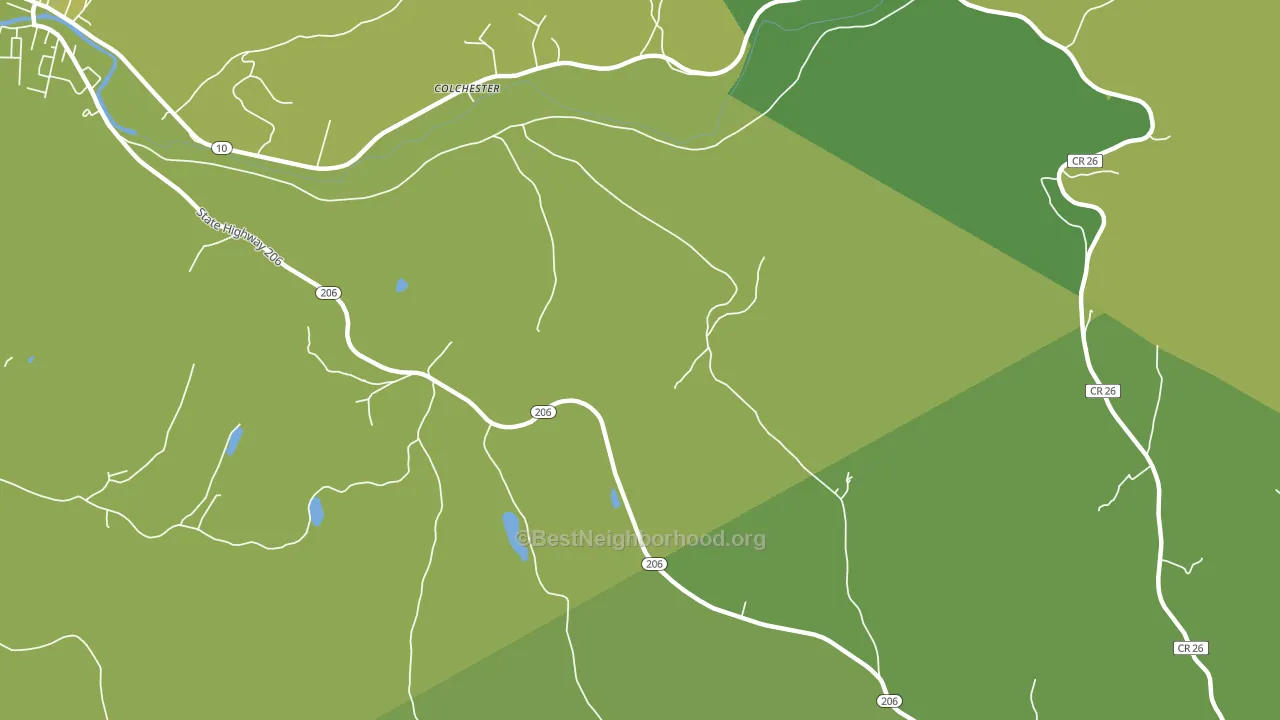Colchester, NY block-group voter-turnout map