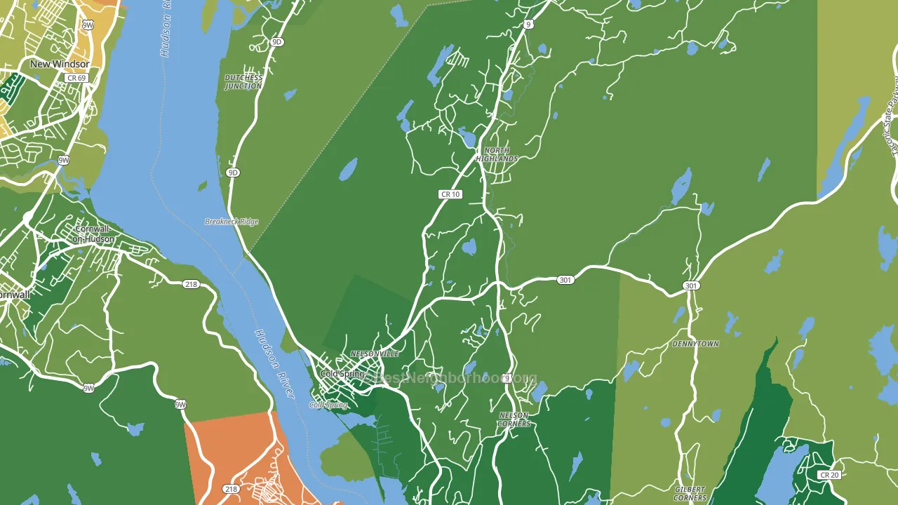 Cold Spring, NY block-group voter-turnout map