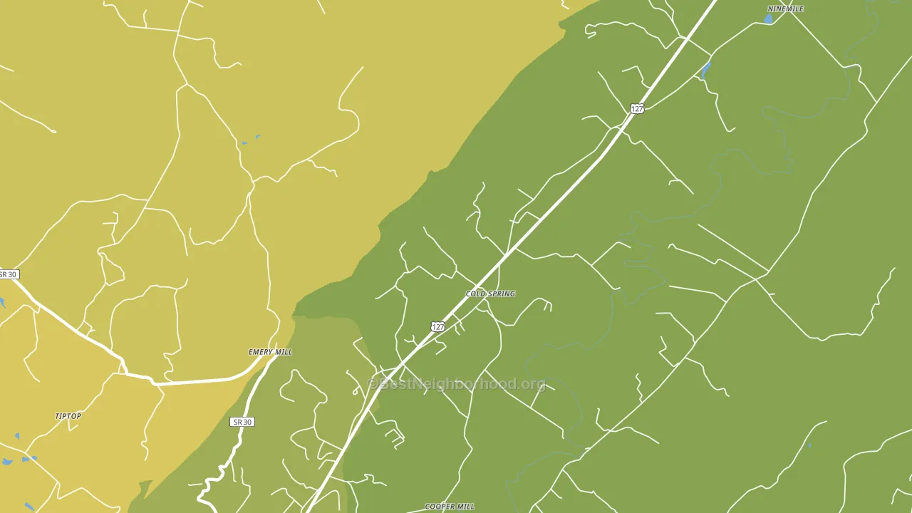 Cold Spring, TN block-group voter-turnout map