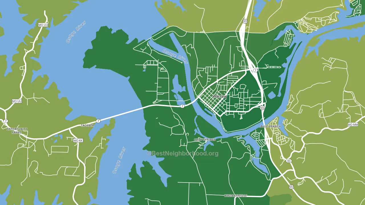 Cold Springs, MO block-group voter-turnout map