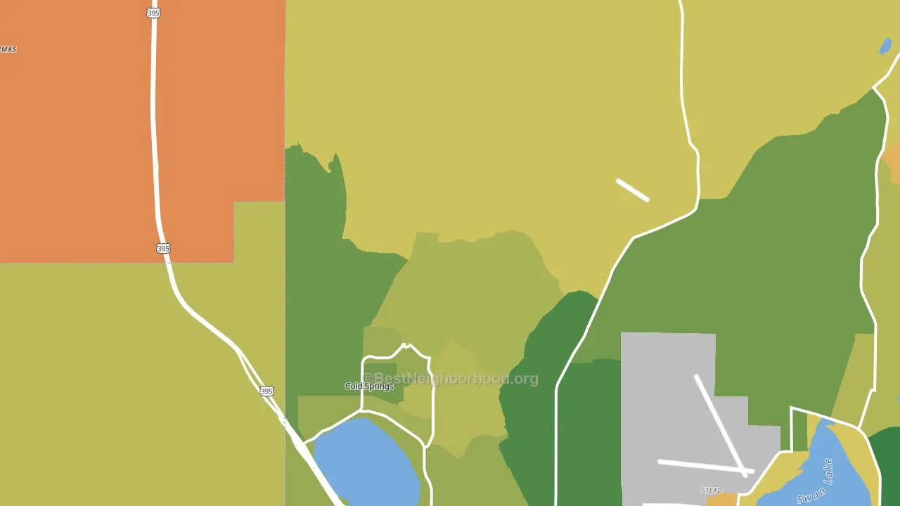 Cold Springs, NV block-group voter-turnout map