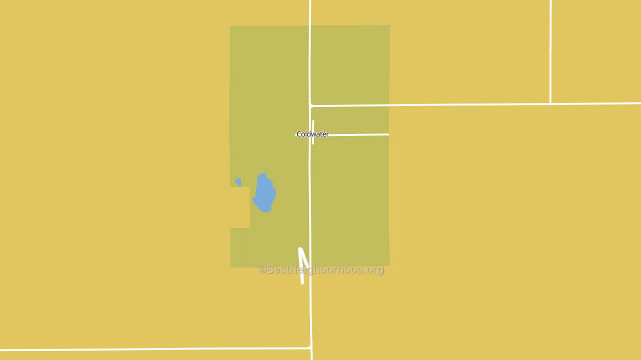 Coldwater, KS block-group voter-turnout map