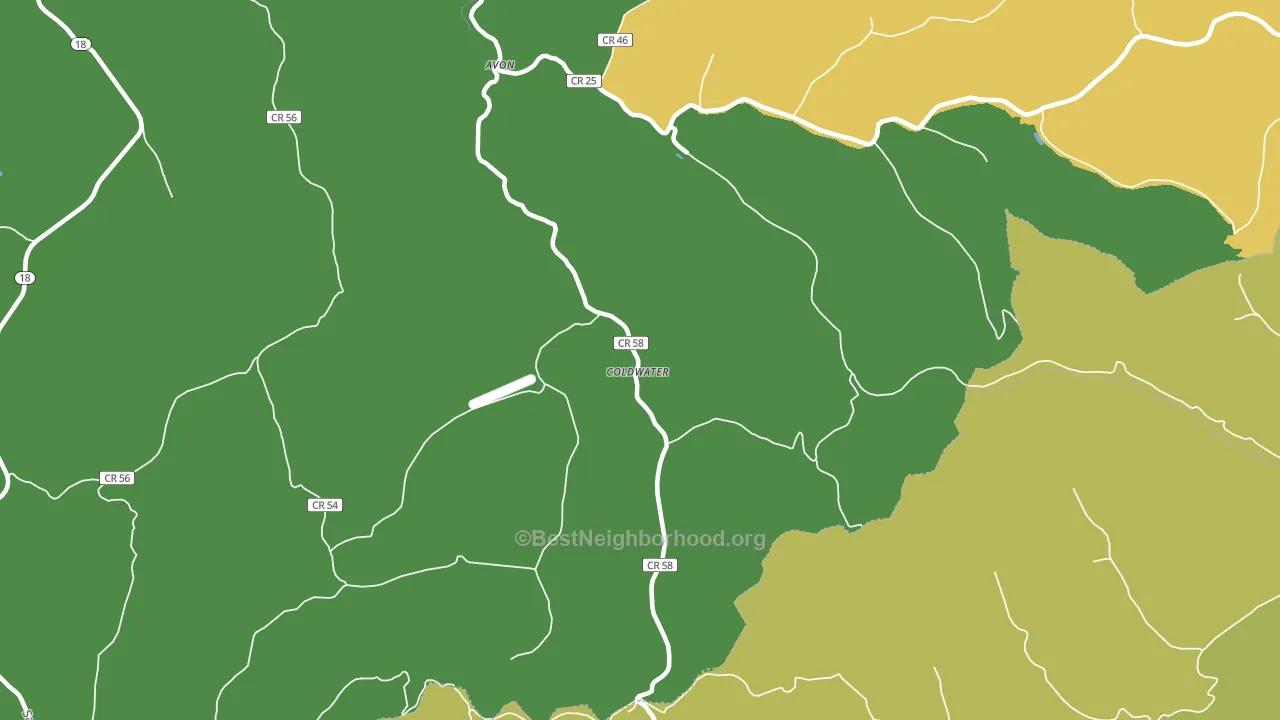 Coldwater, WV block-group voter-turnout map