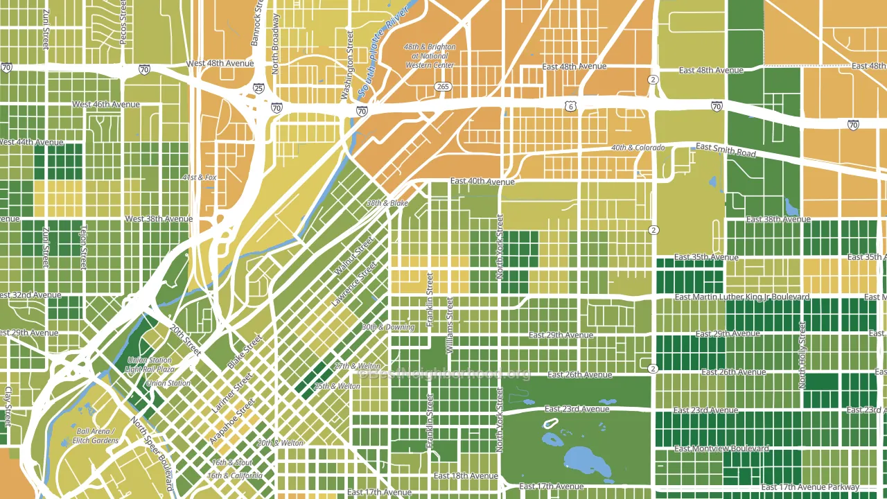 Cole, Denver, CO block-group voter-turnout map
