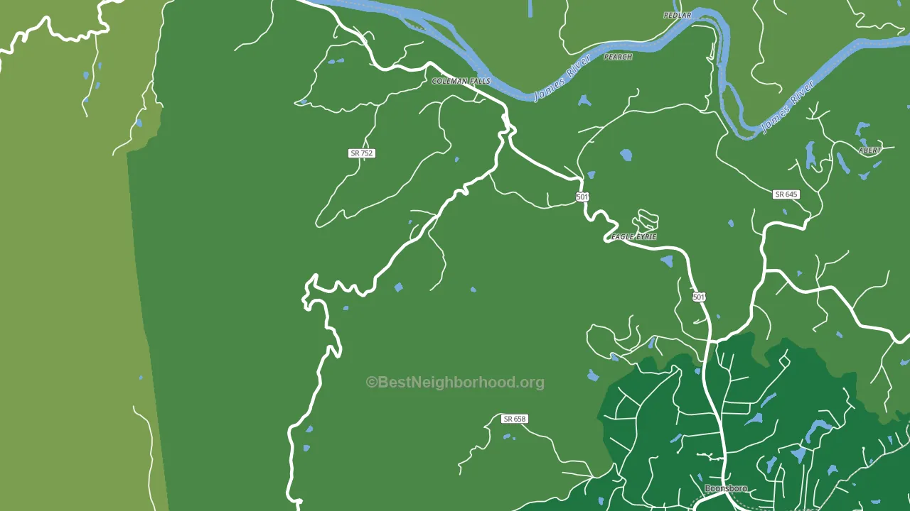 Coleman Falls, VA block-group voter-turnout map