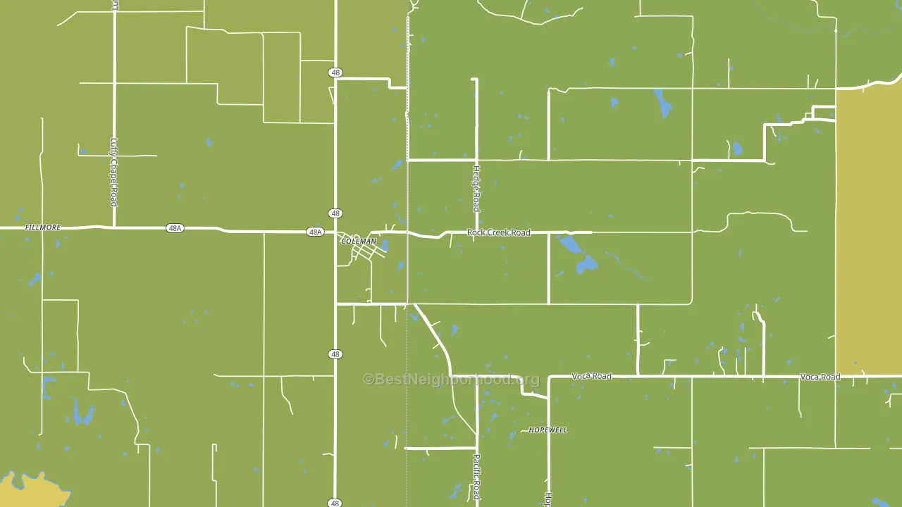 Coleman, OK block-group voter-turnout map