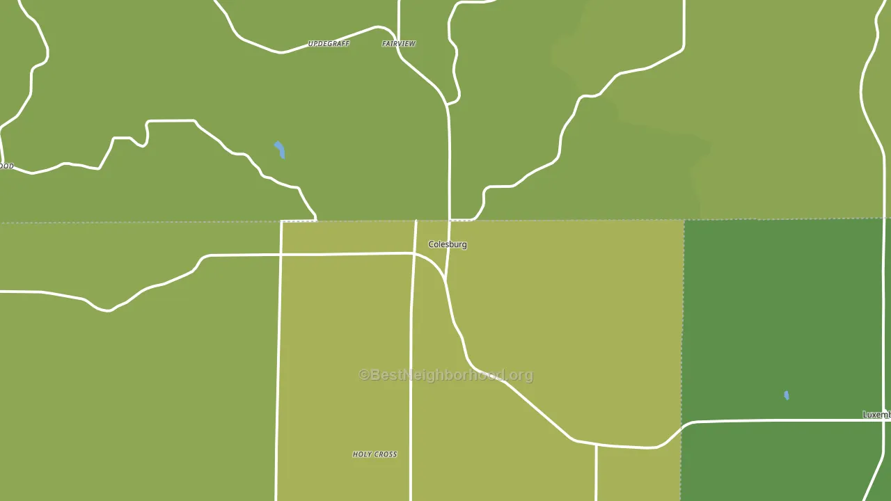 Colesburg, IA block-group voter-turnout map