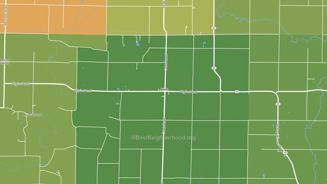 Coleta, IL block-group voter-turnout map