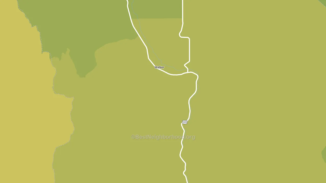 Coleville, CA block-group voter-turnout map