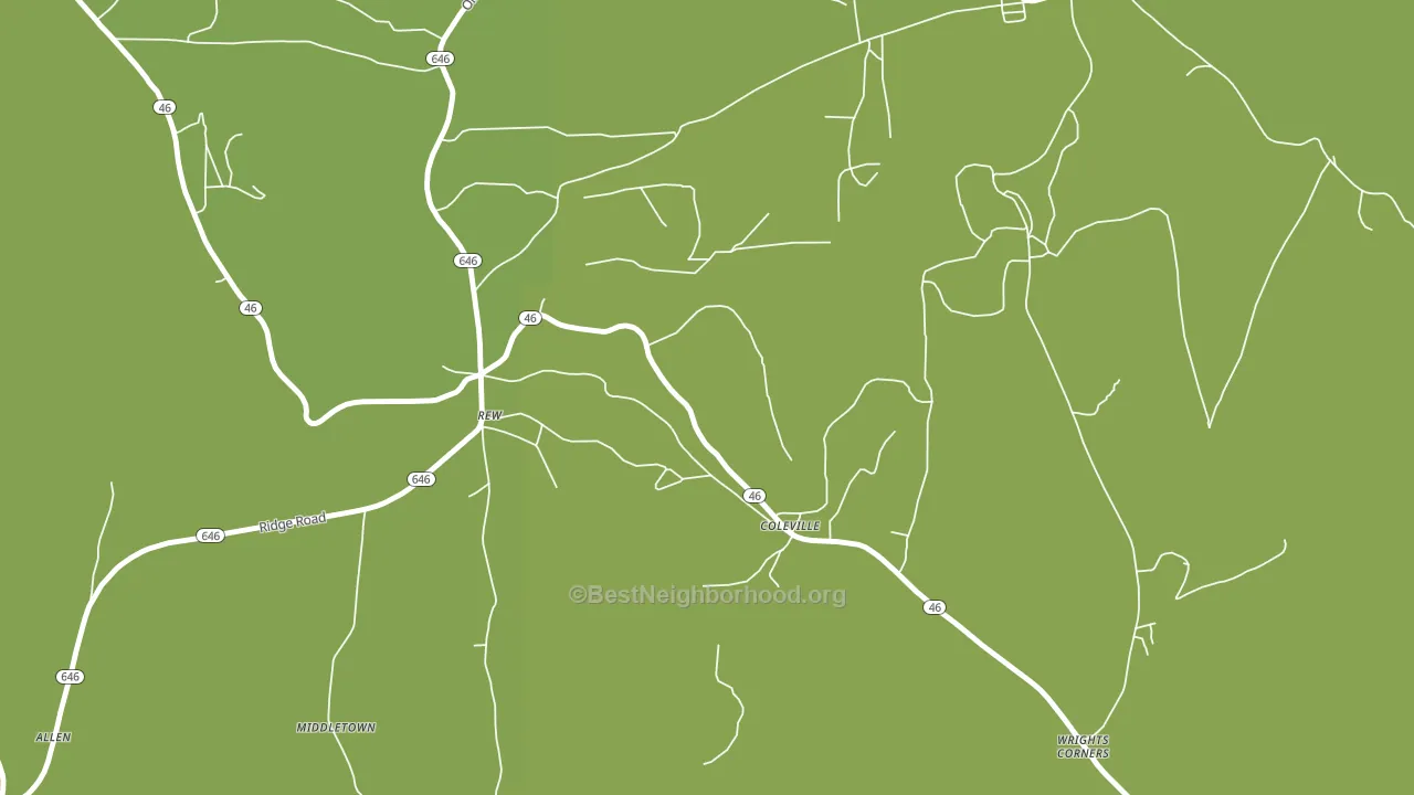 Coleville, PA block-group voter-turnout map