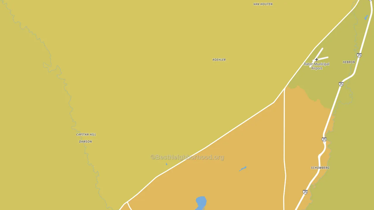 Colfax County, NM block-group voter-turnout map