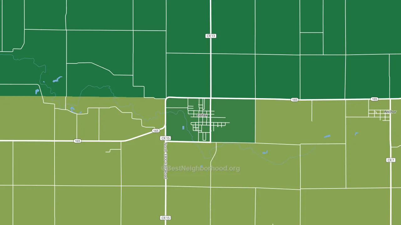 Colfax, IL block-group voter-turnout map