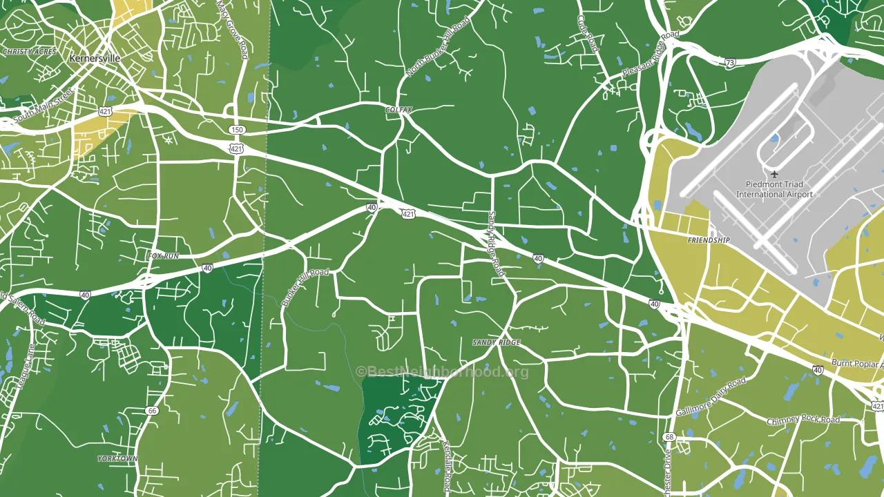Colfax, NC block-group voter-turnout map