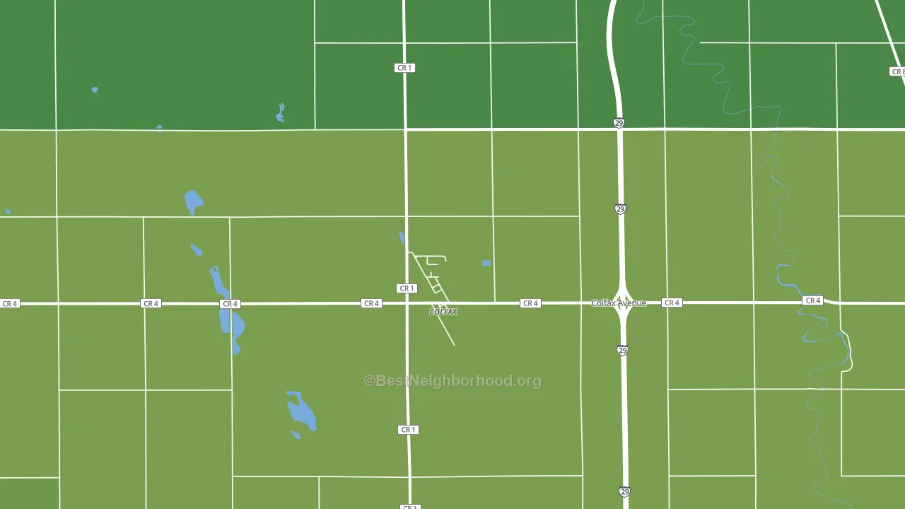 Colfax, ND block-group voter-turnout map