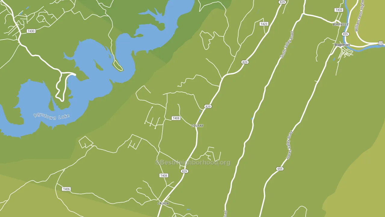 Colfax, PA block-group voter-turnout map