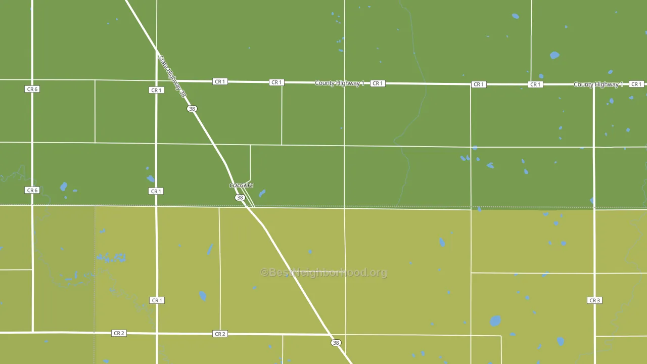 Colgate, ND block-group voter-turnout map