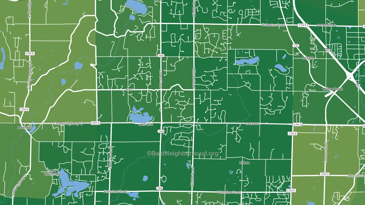 Colgate, WI block-group voter-turnout map