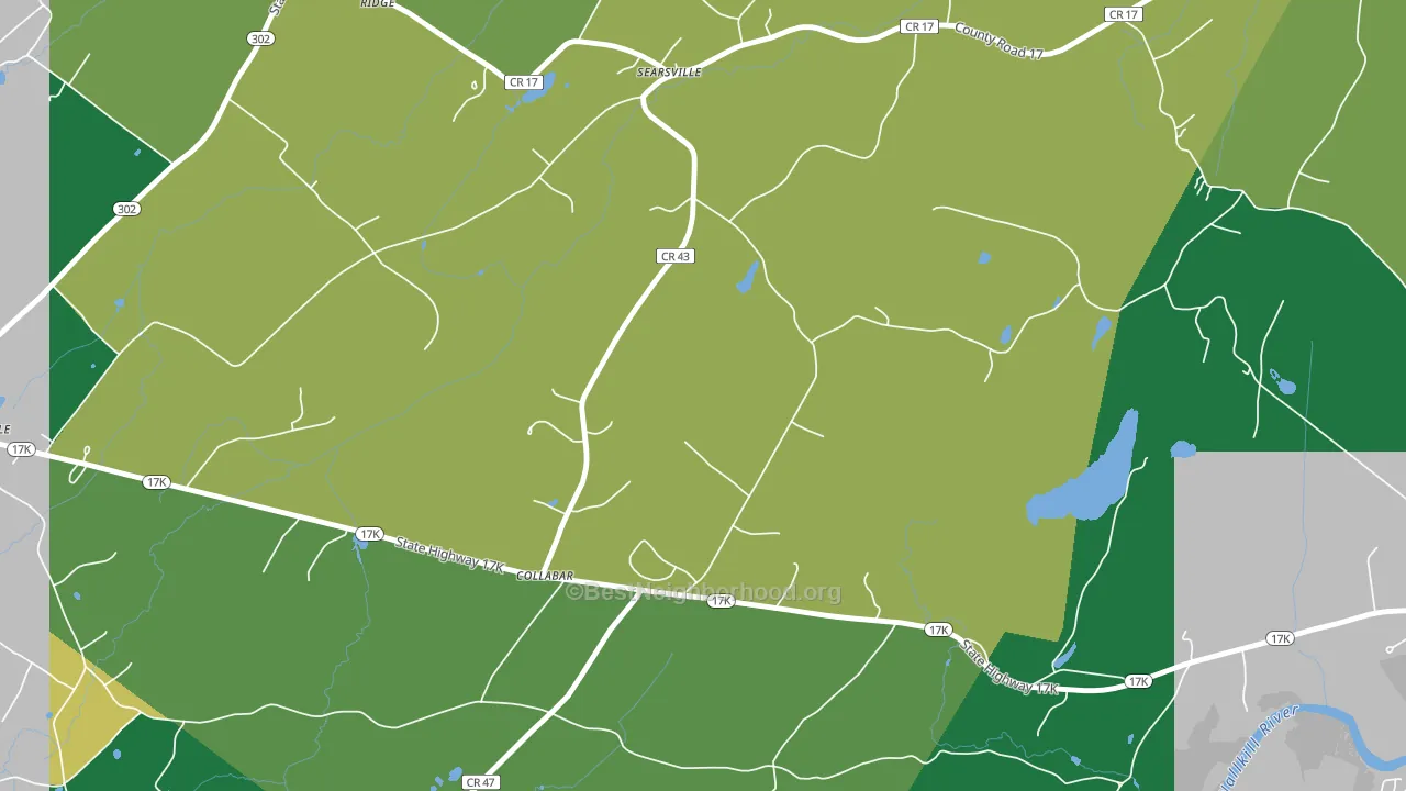 Collabar, NY block-group voter-turnout map